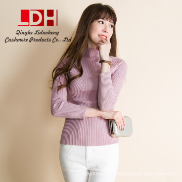 2017 New Fashion Knitted Clothes Women high collar Pullovers Pure Cashmere Sweaters For Girl